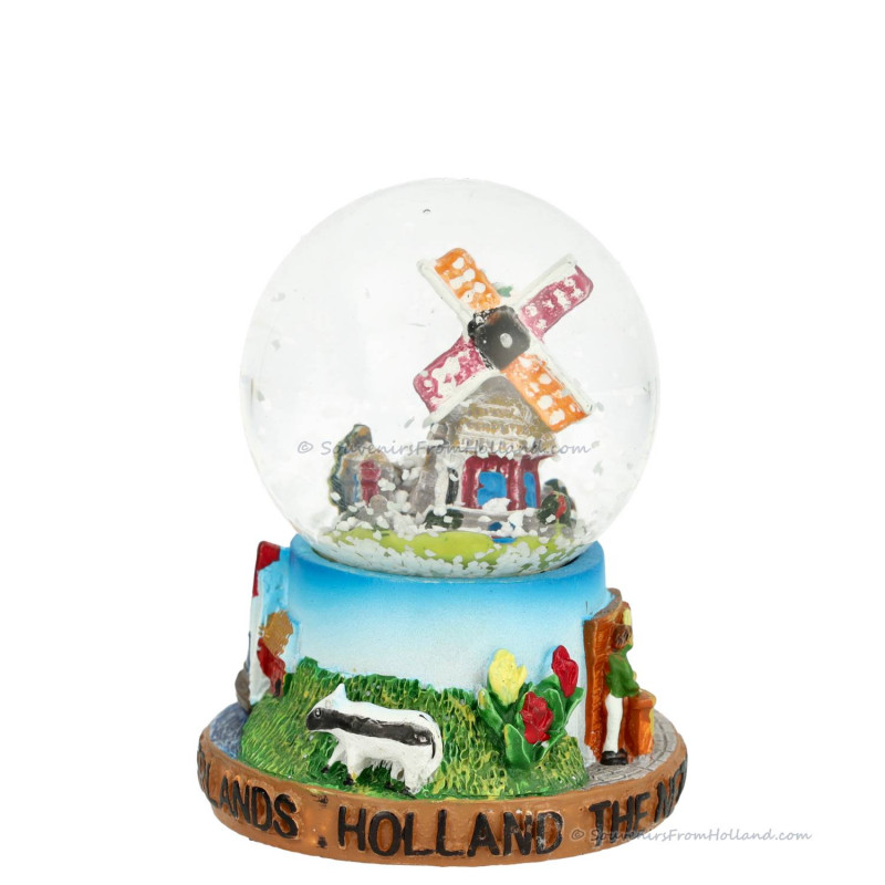 Snow Globe – Dutch Windmill and Cow (6.5 cm)