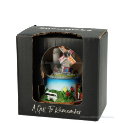 Snow Globe – Dutch Windmill and Cow (6.5 cm)