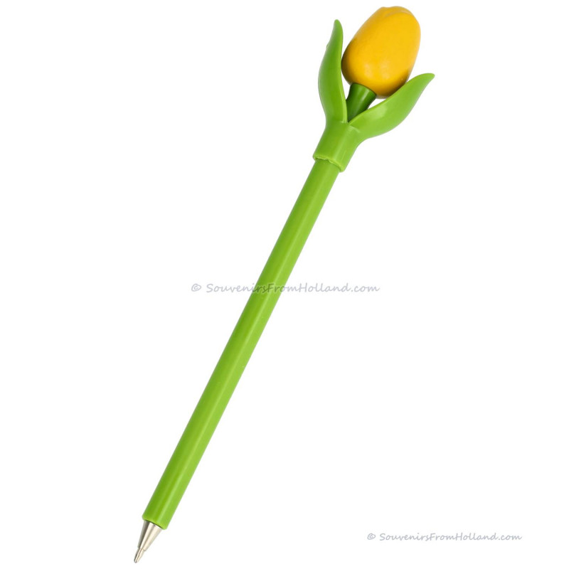 Mini Tulp Balpen 17 cm - Geel