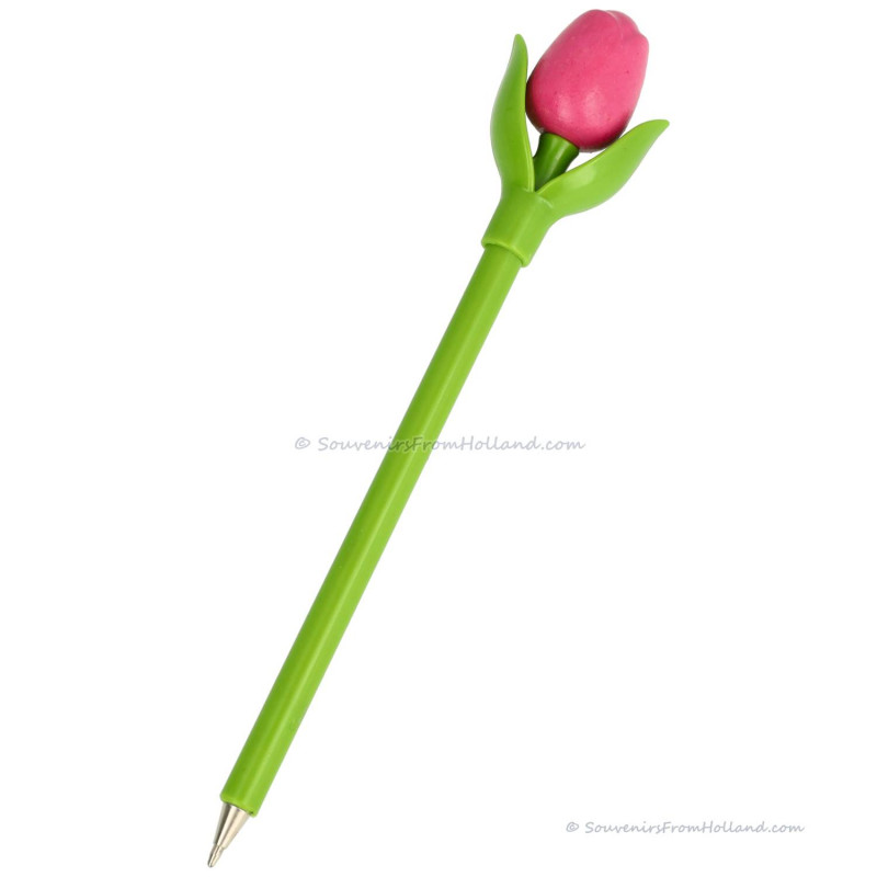 Mini Tulp Balpen 17 cm - Roze
