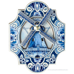 Luxury Delft Blue Magnet - Windmill Rotating Wing 3D epoxy