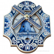 Luxury Delft Blue Magnet - Windmill Rotating Wing 3D epoxy