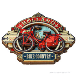 Luxe Magneet - Hollandse Bike Country 3D epoxy