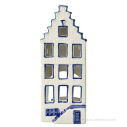 Tea Light Canal House - Delft Blue (14.5 cm)