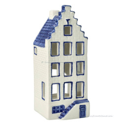 Tea Light Canal House - Delft Blue (14.5 cm)