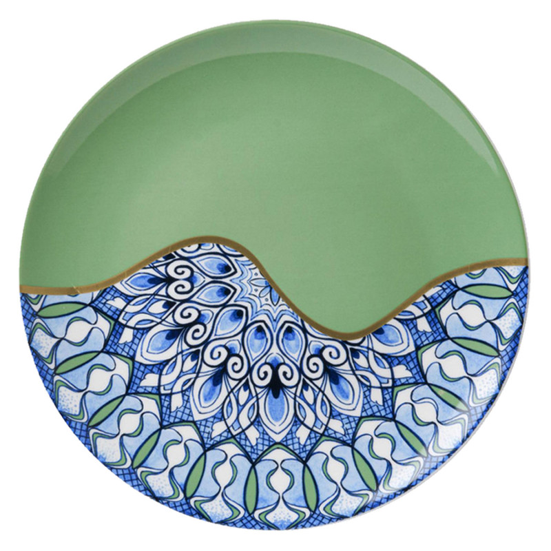 Wandbord Mandala groen - 26cm