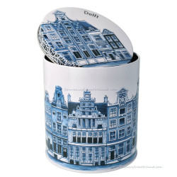 Stroopwafel Blik Delft Grachtenhuizen 11cm