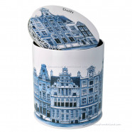Stroopwafel Blik Delft Grachtenhuizen 11cm