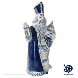 Luxury Bishop Saint Nicholas with Lantern - Handpainted Delftware
