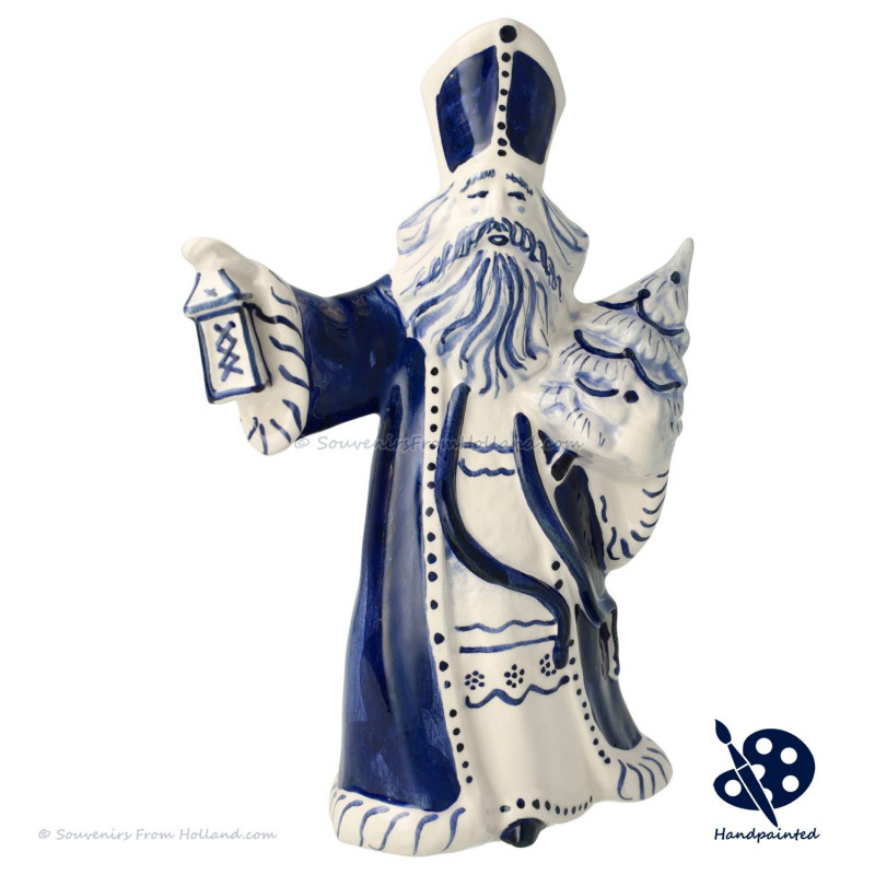 copy of Luxury Bishop Saint Nicholas with Lantern - Handpainted Delftware