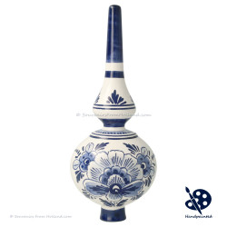 Kerstboom Piek Bloem 20cm - Handgeschilderd Delfts Blauw