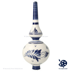 Kerstboom Piek Bloem 20cm - Handgeschilderd Delfts Blauw