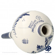 Kerstboom Piek Bloem 20cm - Handgeschilderd Delfts Blauw