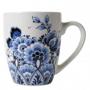 Tea Mug Delft Blue – Floral Splendor (300ml)