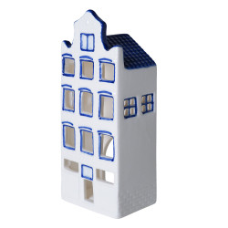 Tea Light Holder - Neck Gable - Canal House Delft Blue