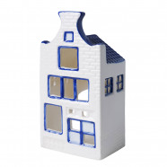 Waxinelichthouder - Halsgevel - Grachtenhuisje Delfts Blauw