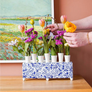 Rechthoekige Tulpenvaas 17cm Delfts Blauw