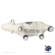 Milk jug cow Flower - Hand painted Delft Blue
