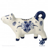 Milk jug cow Flower - Hand painted Delft Blue