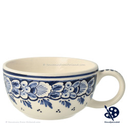 Tea-for-one Teapot Orange Tulips - Hand painted Delftware