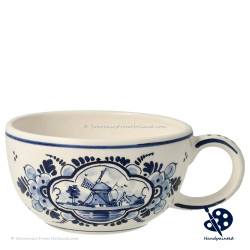 Tea-for-one Teapot Windmill - Hand painted Delftware