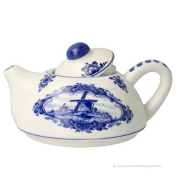 Tea-for-one Theepot Molen - Delfts Blauw