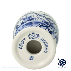 Eierdopje Molen decor - Handgeschilderd Delfts Blauw