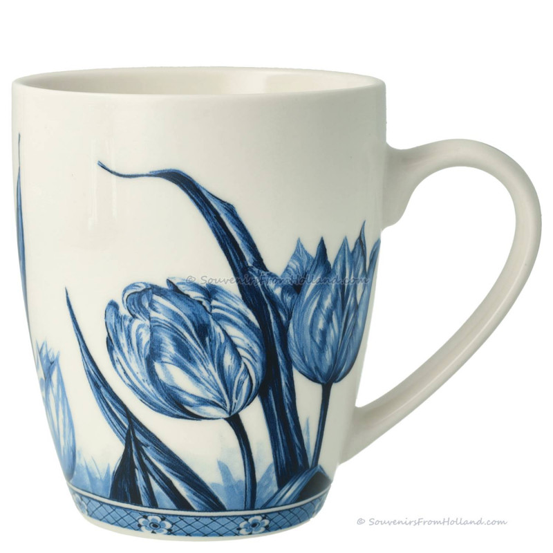 Tea Mug Delft Blue – Tulips (300ml)