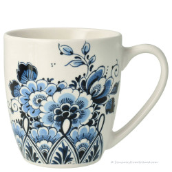 Coffee Mug Delft Blue – Floral Splendor (200ml)
