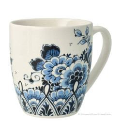 Coffee Mug Delft Blue – Floral Splendor (200ml)