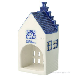 Waxinelichthouder Trapgevel - Grachtenhuisje Delfts Blauw