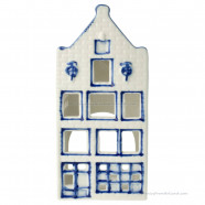 Waxinelichthouder - Tuitgevel - Grachtenhuisje Delfts Blauw