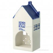 Waxinelichthouder - Tuitgevel - Grachtenhuisje Delfts Blauw