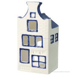 Waxinelichthouder - Halsgevel - Grachtenhuisje Delfts Blauw