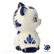 Small Sitting Kitten - Handpainted Delftware