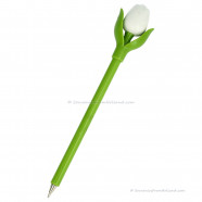 Mini Tulp Balpen 17 cm - Wit