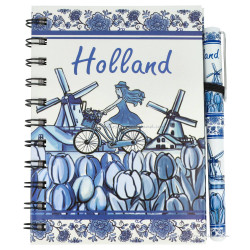 Notebook with pen - Holland Delft Blue