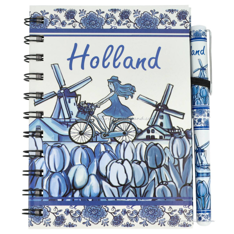 Notebook with pen - Holland Delft Blue