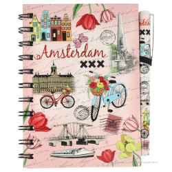 Notebook with pen - Amsterdam Pink