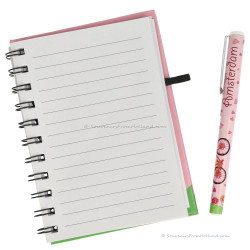 Notebook with pen - Bicycle Pink