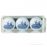 Set van 3 Golfballen Delft blauw Holland