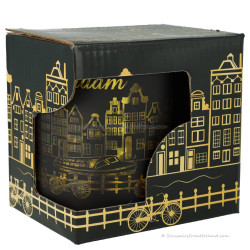 Amsterdam Zwart Gouden mok 250ml