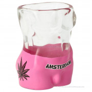 Male Torso Pink Shotglass -...