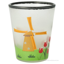 Tulpenveld Holland Frosted Shotglas