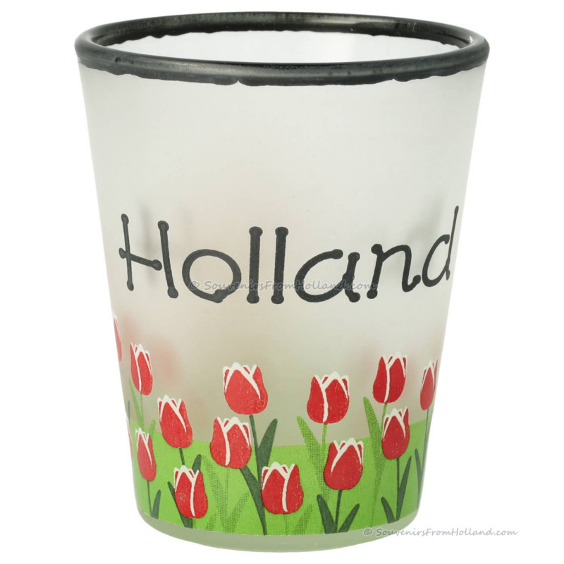 Tulpenveld Holland Frosted Shotglas