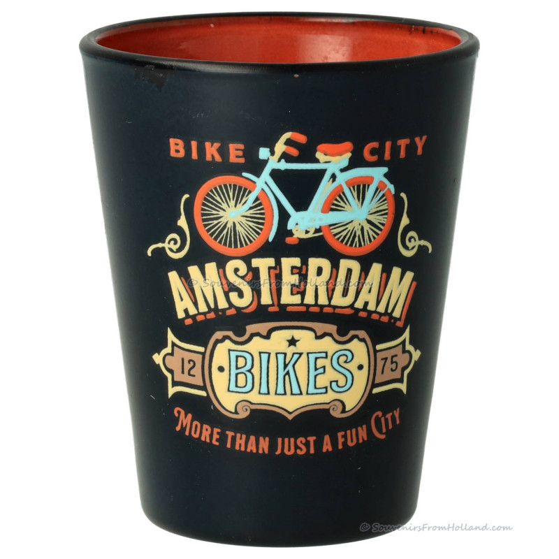 Shotglas Vintage Blauw Fiets Holland - Shooter