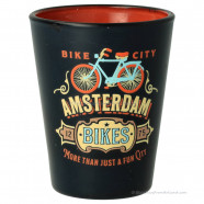 Shotglas Vintage Blauw Fiets Holland - Shooter