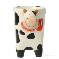 Cow Egg Cup Black & White Ceramic 7.5 cm