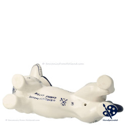 Dachshund Teckel Dog Delft Blue - Handpainted Delftware
