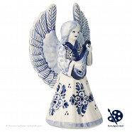 Delft Blue Christmas Angel Mandolin v25.1 - Handpainted Delftware